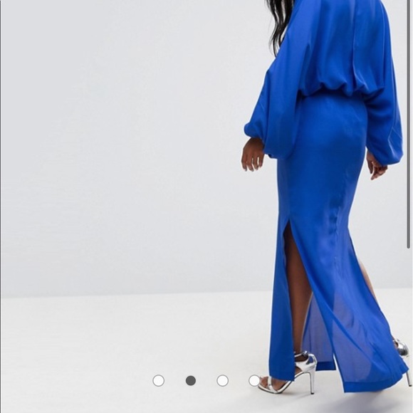 ASOS Balloon Sleeve Column Maxi Dress - Picture 3 of 7